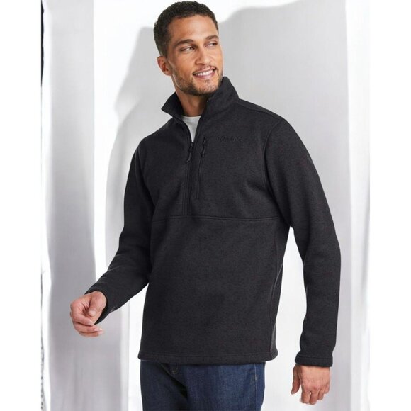Marmot Mountain Works Dropline Half Zip Fleece Jacket Medium Black New Outdoor - Picture 2 of 7